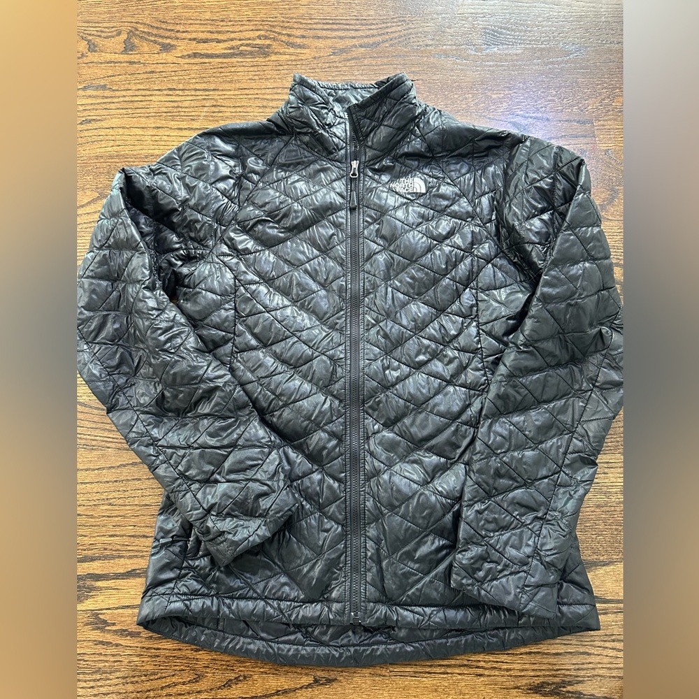 Women’s Black North Face Quilted Coat